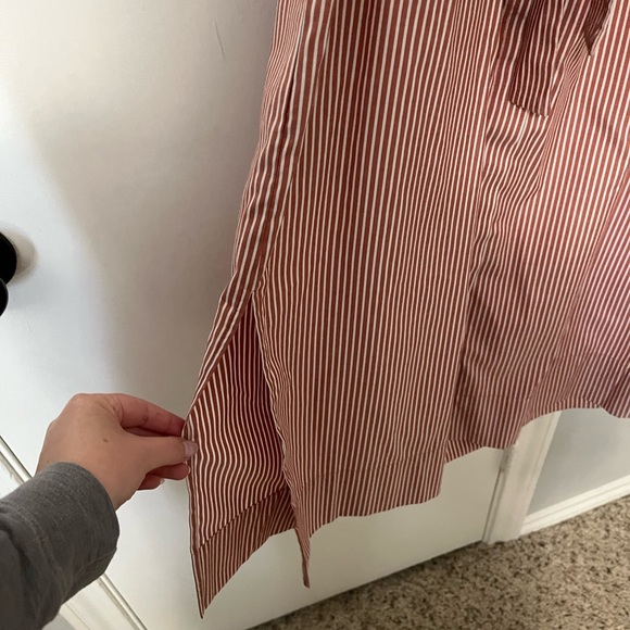 Button down striped midi dress with cutout in the back - Picture 9 of 11